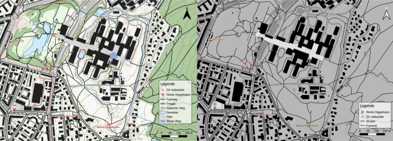 Wayfinding map comparison